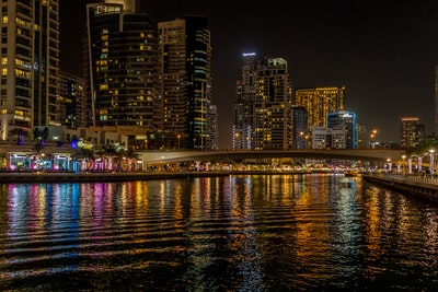 夜间城市天际线